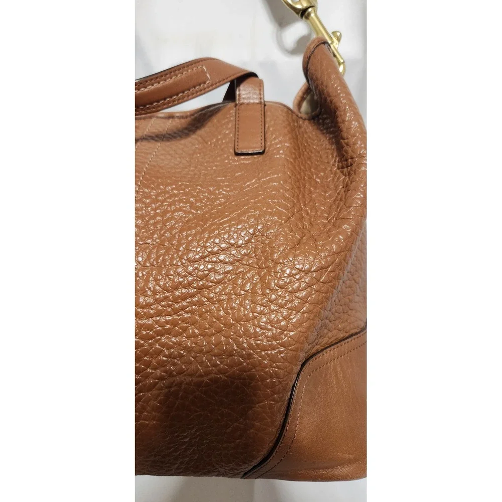 COACH New York Hadley F-31334 Hobo Bag Brown Pebbled Leather Shoulder Bag
